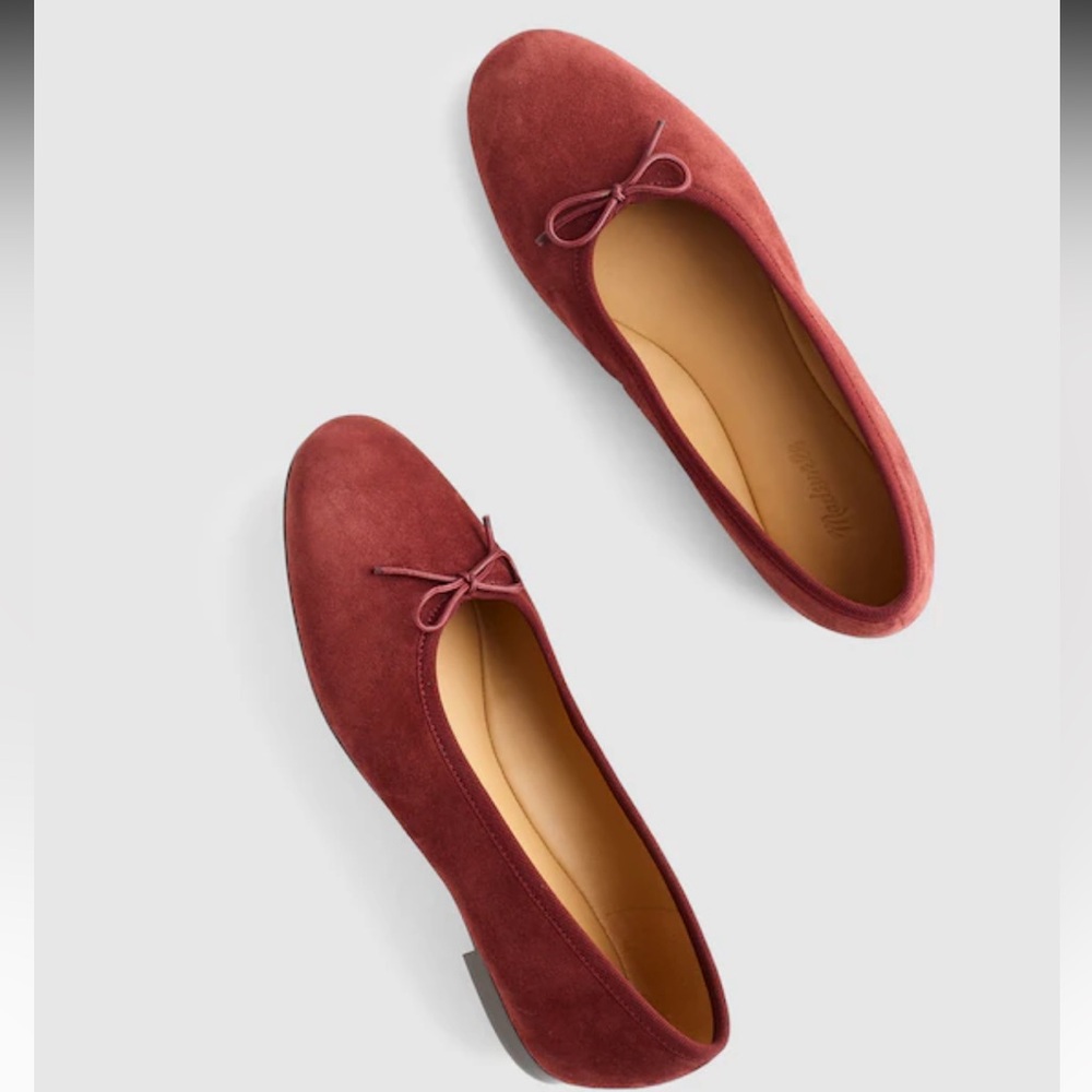 Madewell The April Ballet Flat - Dark Merlot - size 7.5